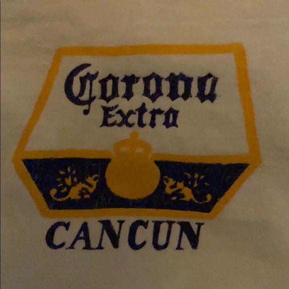 Vintage Corona Extra Cancun Crop Tank Top Lrg? VGC - Picture 3 of 3